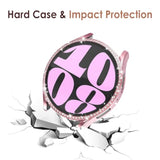 5 Pack Bling Screen Protector Case Compatible With Samsung Galaxy Watch 6 40Mm 2023, Hd Full Protection Bumper Case Cover Compatible With Galaxy Watch 6 40Mm,Black,Silver,Blue,Rose Pink,Gold