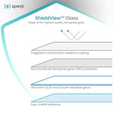 Speck ShieldView iPhone 16 Screen Protector - Ultra-Thin 0.33mm Aluminosilicate, Glass Screen Protector 16 - 9H Scratch-Resistant Coating, Easy Installation Kit Included - Screen Protector iPhone 16