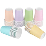 60 Pieces 9 Ounce Disposable Paper Cups Pastel Rainbow Party Cups Drinking Cups For Party, Diy And Holiday, 6 Colors
