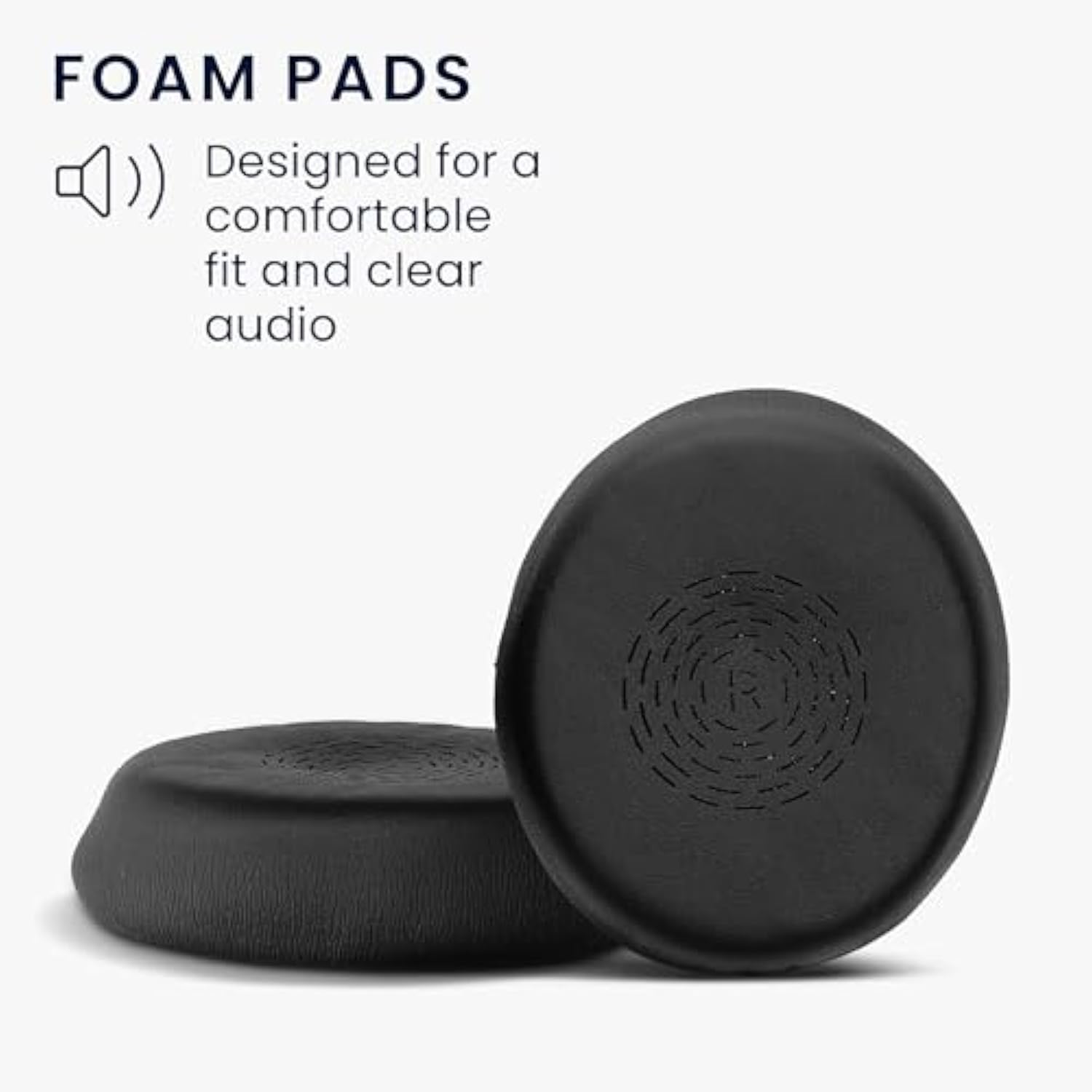 kwmobile Ear Pads Compatible with Jabra Evolve 2 55 / Evlove 2 50 Earpads - 2X Replacement for Headphones - Black