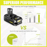 2-Pack 3.6Ah P102 18V Lithium Battery Replacement for Ryobi Cordless Tools