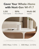 Dual Band Be3600 Wifi 7 Wi-Fi Mesh System, 3.6 Gbps 160 Mhz, Coverage Up To 1000 Sq.Ft, 3 Gigabit Ports, Multi-Vpn Compatible, App Control(M3600 1-Pack)