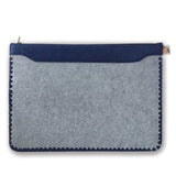 Eco-Friendly Laptop Sleeve 14 Inch Recycled From 16 Plastic Bottles - Laptop Case Sleeve - Protective Computer Carrying Cover- Briefcase Handbags For Business, Office (Grey/Blue)