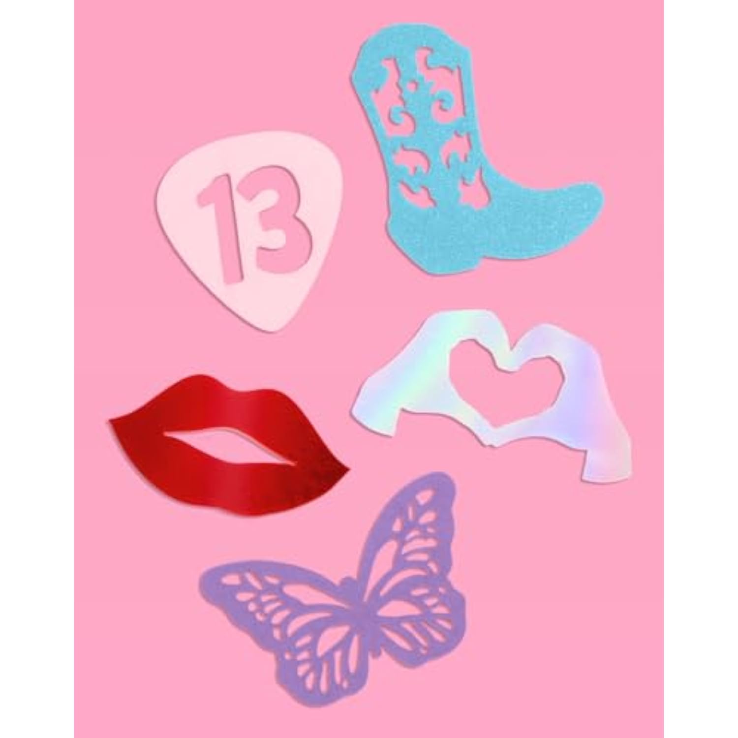 Eras Party Confetti - 200 Pcs | Concert Tablescape, Bachelorette Table Decor, Birthday Decorations, Cute Pink Bday Supplies