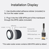 2.1" Aio Computer Temp Monitor Cpu Cooler Lcd Display Upgrade Kit For Water Cooling Systems, Pc Sensor Panel For Pc Computer Accessories In Side Prebuilt Gaming Pc Parts Argb Case (Black)