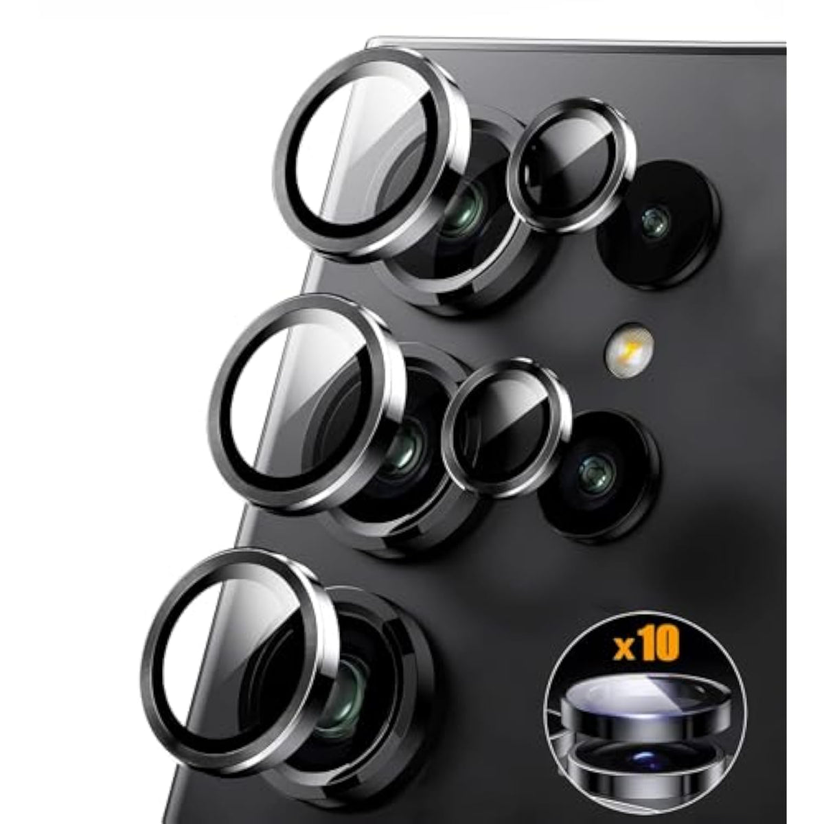 2 Set Samsung Galaxy S25 Ultra 5G Camera Lens Protectors 9H Black