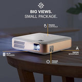 Luma 400 Smart Portable Projector | Android 9.0 Os, Native 720P Hd | 150 Ansi Lumens, Wi-Fi, Bluetooth, Hdmi/Usb | 150-Inch Display | Carrying Case Included