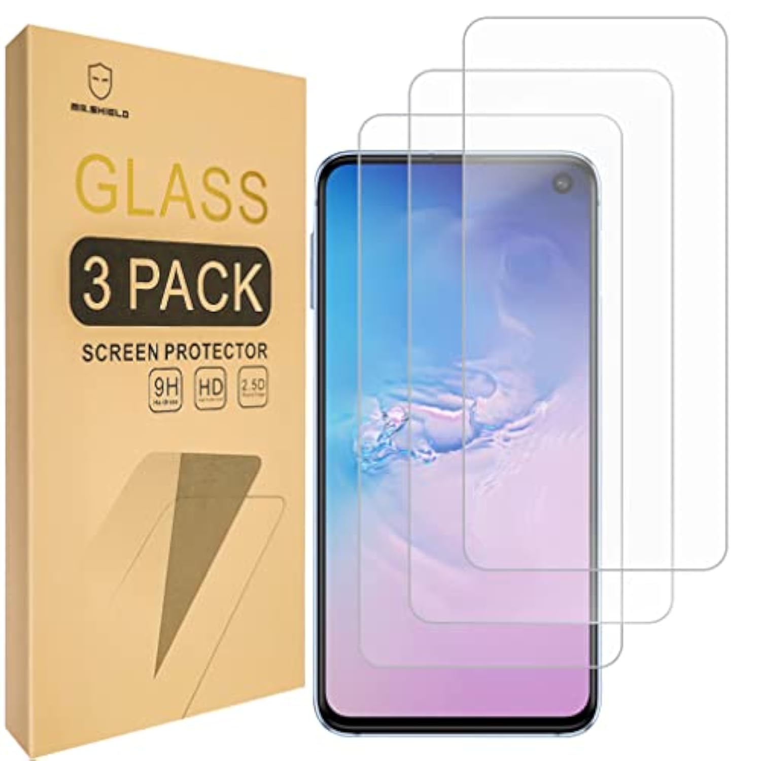 [3-Pack] Designed For Samsung Galaxy S10E [Tempered Glass] Screen Protector [Japan Glass With 9H Hardness] With Replacement