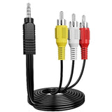 3.5 Mm To Rca Av Camcorder Video Cable,3.5Mm 18 Trrs Male To 3 Rca Male Plug A