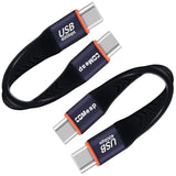 Short Usb C Cable, 40Gbps Usb4 4 Inch Support 100W Pd Fast Charging, 8K Display, Thunderbolt 4/3 Interface, Flat Usb C To Usb C For Steam Deck, Rog Ally, Laptop, Tablet, Phone (2-Pack