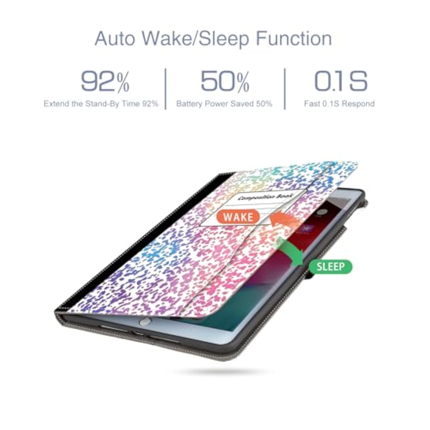 10.2 Case, 9Th Generation Case, Case For 9Th/8Th/7Th Gen (2021/2020/2019) 10.2 Inch, Slim Smart Multi Viewing Case With Pencil Holder/Pocket/Hand Strap, Auto Wake/Sleep, Pink Notebook