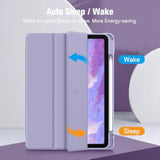 Fintie Hybrid Slim Case For Air 11-Inch M3 (2025) / M2 (2024), Air 5Th (2022) / 4Th Generation (2020) 10.9 Inch - Shockproof Cover With Clear Back Shell & Pencil Holder, Lilac Purple
