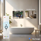 19'' Smart Tv Bathroom Magic Mirror Waterproof Led Tv 1080P 500Nits High Brightness Dual Front Speakers Wall Mounting Suitable For Bathrooms,Hotels,Saunas