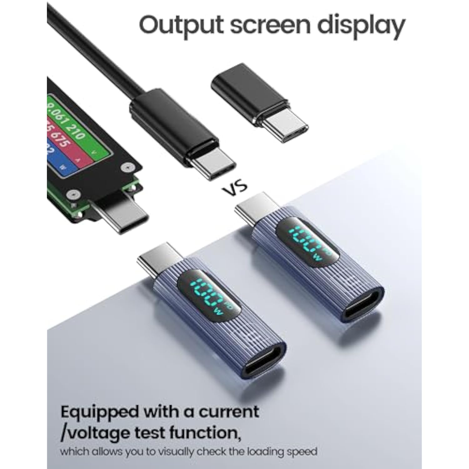 Usb C Adapter, 2Pack 100W Usb C Female To Usb C Male Extension Adapter Type C