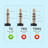 2.5Mm To 3.5Mm Short Cable?2 Pack 2.5Mm Mono Plug To 3.5Mm Mono Jack Adapter Audio Cable For Smartphone Headphone Etc(16Cm