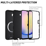 for  Galaxy A17 Case [Compatible with MagSafe][Shockproof][Dropproof][Dust-Proof][with Screen Protector] Heavy Duty 3-Layer Protection Phone
