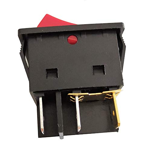 Inverter Welding Machine Rocker Switch Jd03-A1 6Pin 125/250V 30A Large Current Electric Pushbutton Switches With Connecting Piece, Red