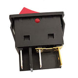 Inverter Welding Machine Rocker Switch Jd03-A1 6Pin 125/250V 30A Large Current Electric Pushbutton Switches With Connecting Piece, Red