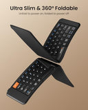 Ergonomic Foldable Keyboard, Xk03 Split Folding Travel Bluetooth Keyboard, Ultra Slim, Portable For Ipad, Iphone, Tablet, Laptop, Pc