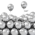 , 120 Pcs 5 Inch Silver Metallic Balloons, Silver Balloons For Balloon Garland Or Arch, Birthday & Wedding Decorations, Children And Adults, Unisex