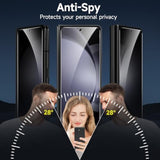 [2 Pack] Privacy Screen Protector For Samsung Galaxy Z Fold 6,9H Hardness Tempered Glass Front Privacy Samsung Galaxy Z Fold 6 Screen Protector,Anti-Scratch Case Friendly Accessories Bubble Free