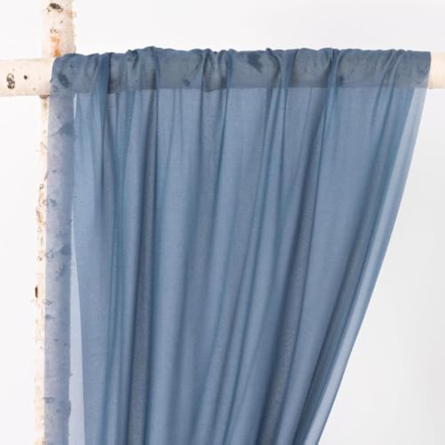 Dusty Blue Wedding Arch Draping Fabric 29" x 20FT Sheer Backdrop for Ceremony