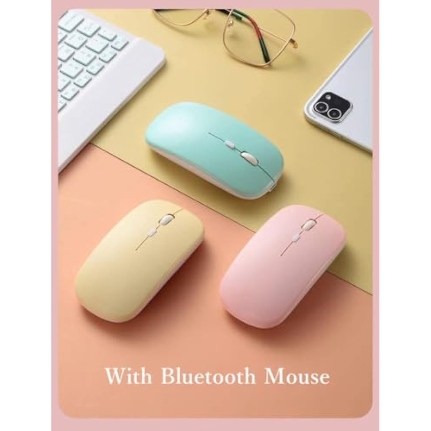 Keyboard Case Mouse For Ipad 9Th 8Th 7Th Generation 10.2 Inch/Ipad Air 3Rd Gen 10.5 Inch/Ipad Pro 10.5 Inch Detachable Cute Color Keyboard Case,Purple