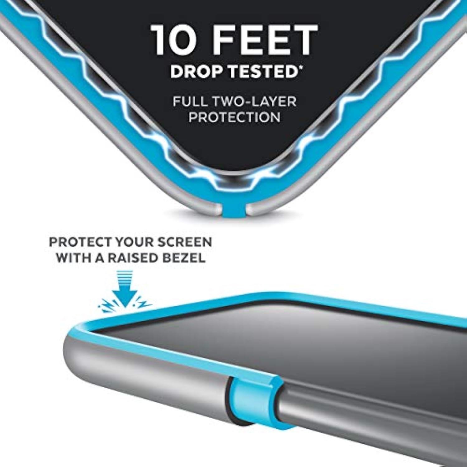 Speck Products Presidio Grip iPhone Xs/iPhone X Case, Eclipse Blue/Carbon Black