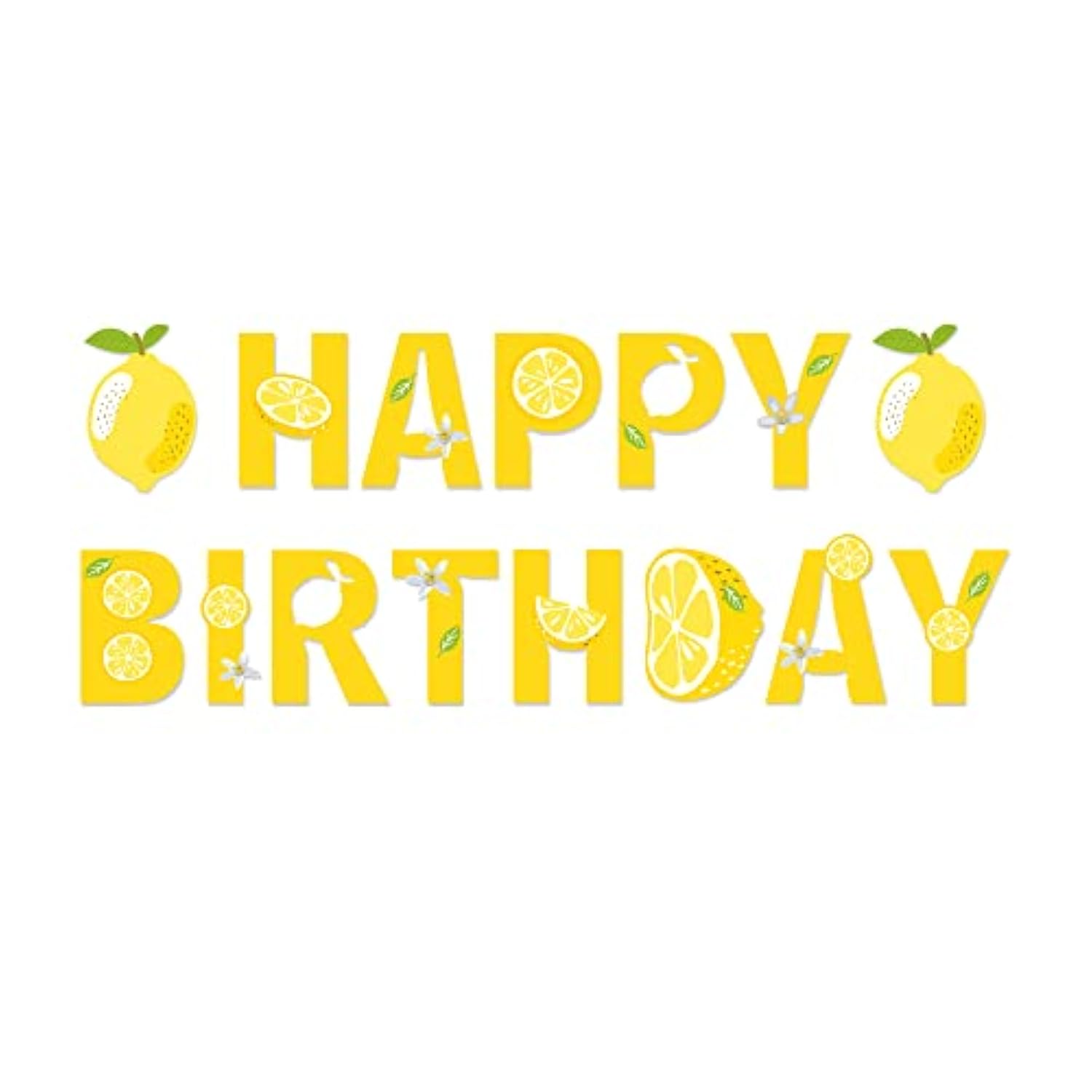 Lemon Banner Lemon Happy Birthday Banner Lemonade Birthday Party Banner Lemon Party Decoration Lemonade Happy Birthday Sign For Summer Fruit Birthday Party Lemon Theme Bridal Shower Supplies