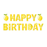 Lemon Banner Lemon Happy Birthday Banner Lemonade Birthday Party Banner Lemon Party Decoration Lemonade Happy Birthday Sign For Summer Fruit Birthday Party Lemon Theme Bridal Shower Supplies