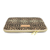 Kayond KY-03 Canvas Fabric 14.1 Inch Laptops Sleeve - Brown Leopard Print