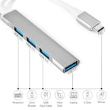 4 Ports Usb C To Usb Hub, Aluminum Type C To Usb A 3.0 Adapter, Plug And Play Usb Extender For Macbook Pro/Air, Laptop, Keyboard And Mouse
