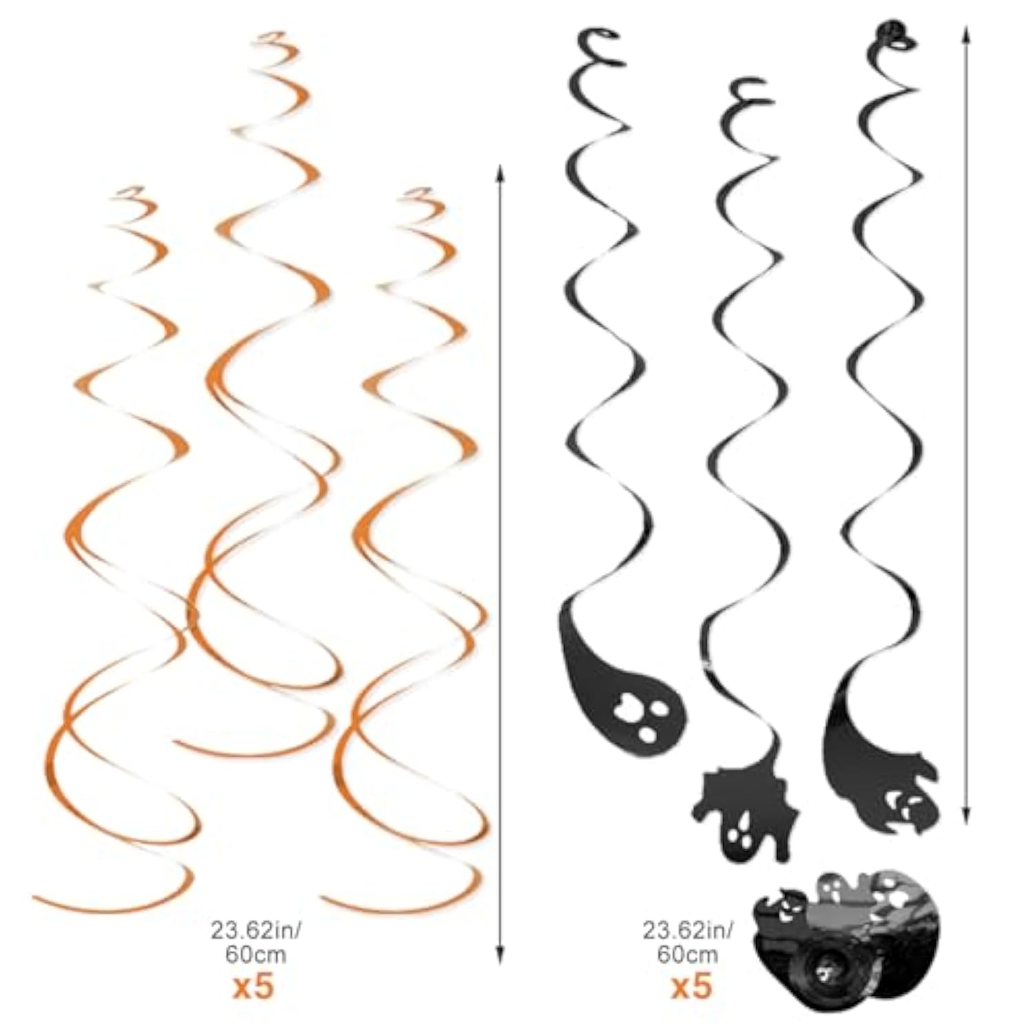 Halloween Party Decorations Set 14Pcs Happy Halloween Banner Ghost Swirl Garland