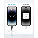 Anker 310 USB C to Lightning Cable(6FT,2Pack, Black), MFi Certified for iPhone 14 Series, and More(Charger Not Included)
