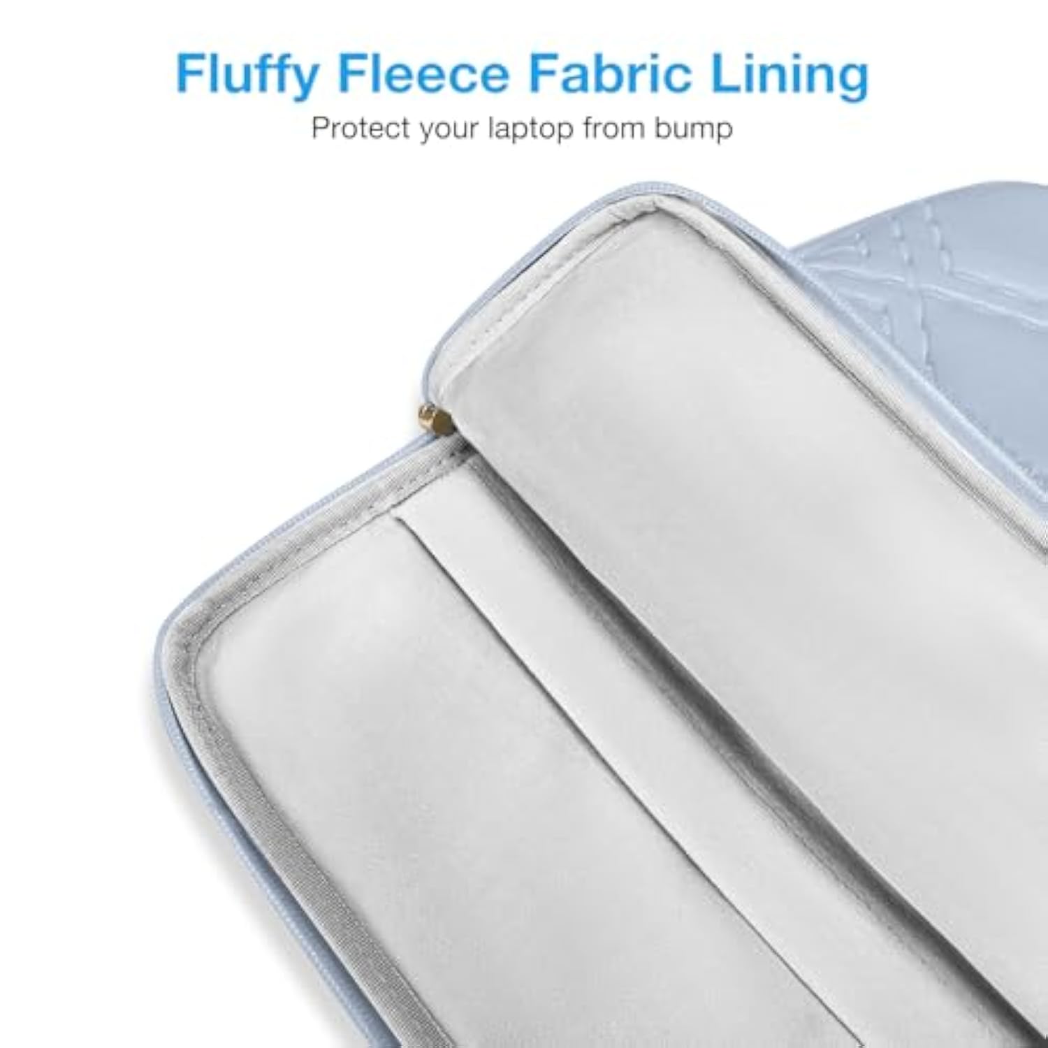 MOSISO Laptop Sleeve Compatible with MacBook Air 13 inch M3 M2 M1 2025-2018 / Pro 13 inch M2 M1 / Surface Pro 9/8/7/6/X/5/4/3/2/1, Waterproof Rhombus PU Leather Padded Bag with Small Case, Baby Blue