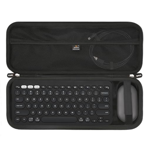 Keyboard Case Compatible With Logitech Pebble 2 Combo/Pebble Keys 2 K380S Bluetooth Keyboard And M350 I345 Mouse-Black (Case Only)