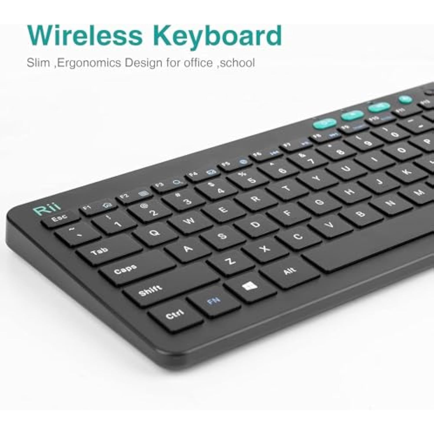 Rkm709 2.4 Gigahertz Ultra-Slim Wireless Keyboard And Mouse Combo, Multimedia Office Keyboard For Pc, Laptop And Desktop,Business Office(Black)-New