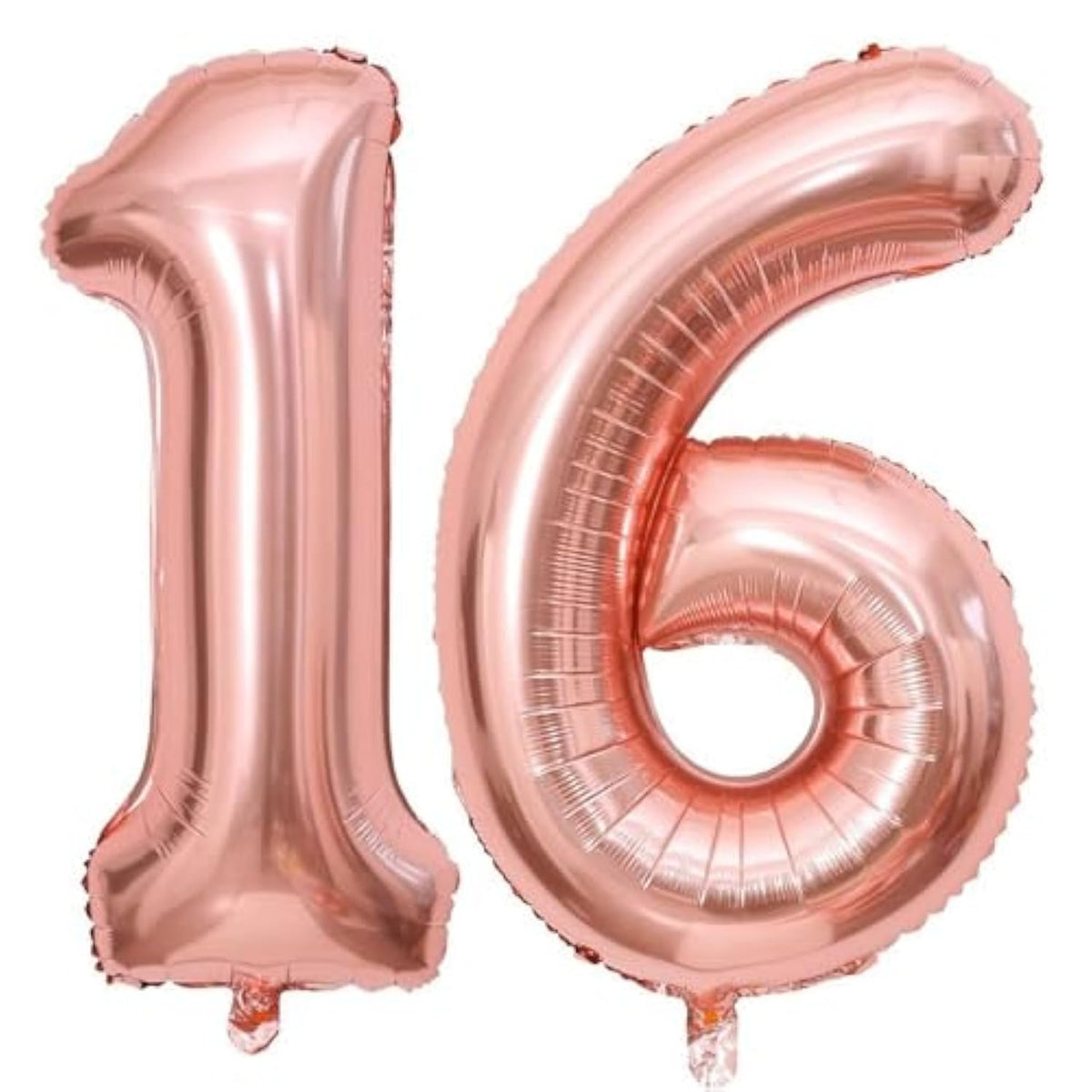 Rose Gold 16 Number Balloons  40" Giant Foil Mylar for 16th Birthday Decor