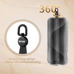 Phone Tether Tab Rotatable 360°, 4 Pack Phone Lanyard Patch For Phone Strap Compatible Iphone & Other Cell Phone (Black)
