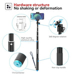 Smatree 86.6 Inch Selfie Telescopic Stick Compatible for Insta360 X5,GoPro Hero 13/12/11/10/9/8/7,Osmo Action 5 Pro,AKASO EK7000, Extension Pole Compatiable with Compact Cameras and iPhone/Cell Phones