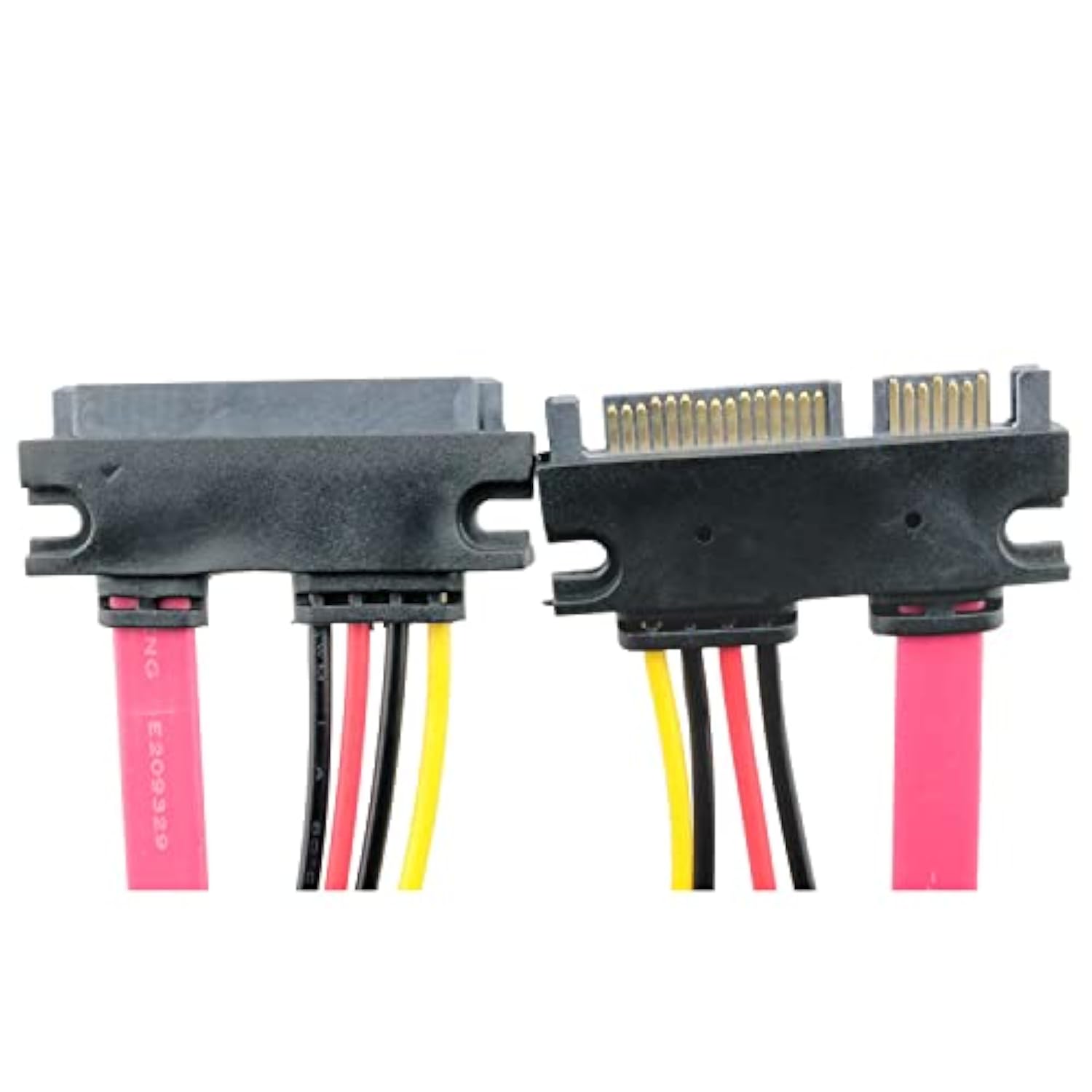 22-Pin Sata Extension Cable 2Sets 50Cm Sata 22 Pin (7+15) Male To Female Data