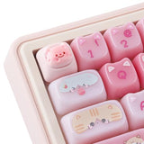 Artisan Esc Keycaps, Cute Pink Bear Keycaps, Resin Handmade Mechanical Keyboard Diy Personalized Custom Keycap, Single 1U Replace Key For Esc Key Mechanical Keyboard
