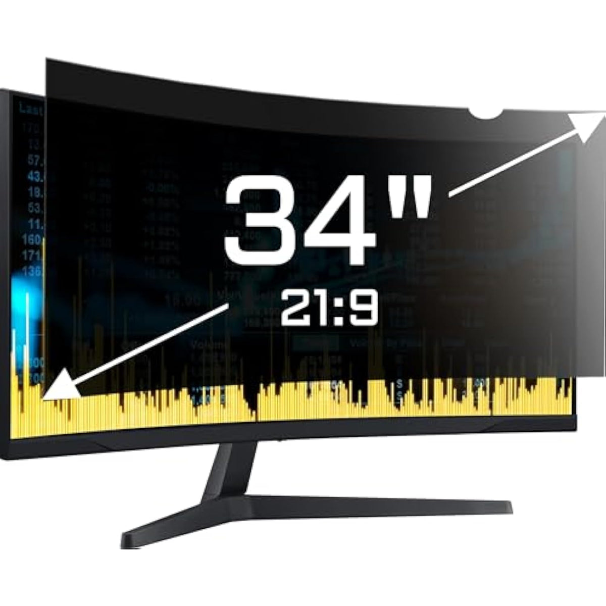 34 Inch(diagonal) Computer Privacy Screen Filter (31 1/2 × 13 1/8) With Anti Glare