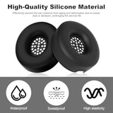 Replacement Solo 4 Ear Pads Cover Silicone Earpad Covers Case Compatible With Beats Solo4 Solo3 Solo2 Headphones, Washable Protective Pads Cover (Black)