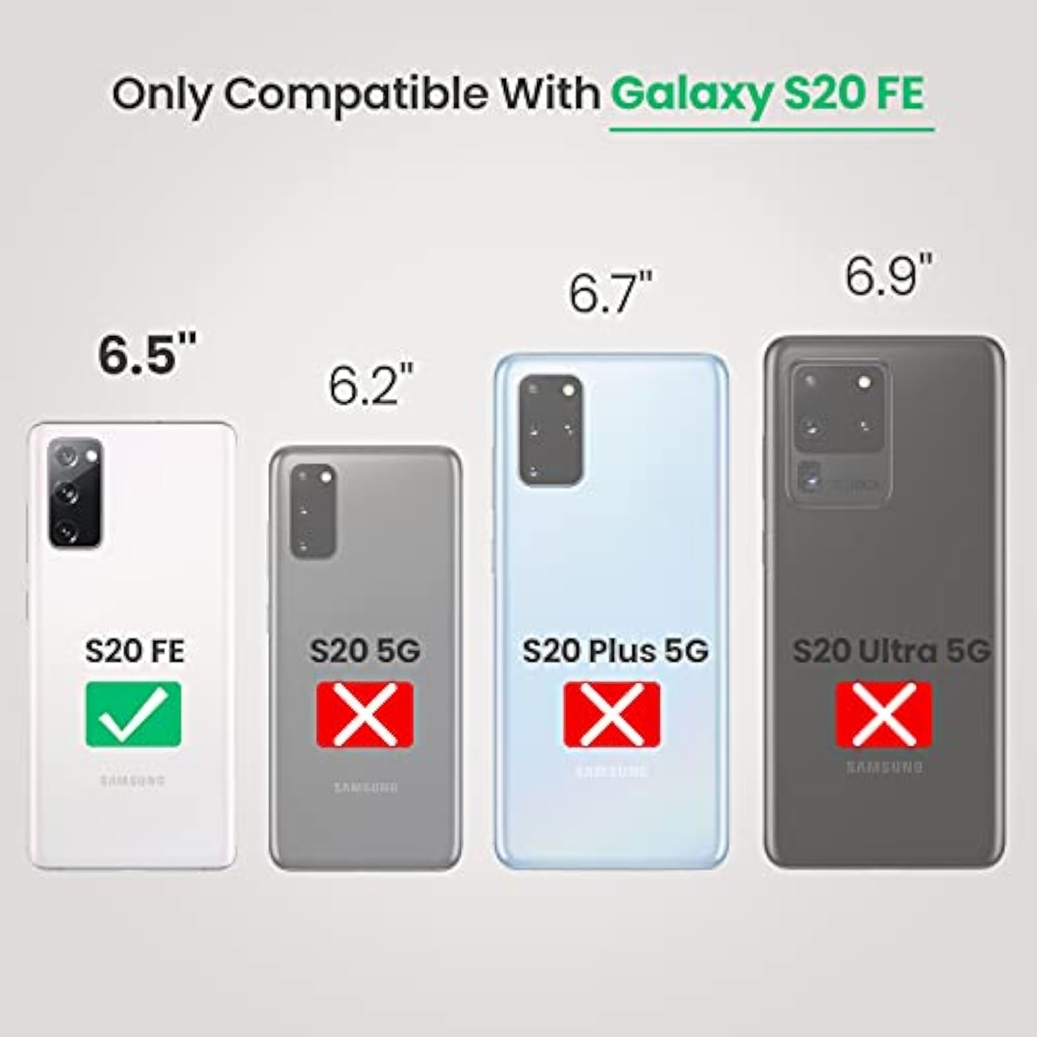 Battery Case For Samsung Galaxy S20 Fe 10000Mah, Qi Wireless & Fast Charging & Andriod Auto Supported, Portable Extended Charger Case Compatible With S20 Fe(6.5") Black