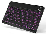 Backlit Bluetooth Keyboard Small Portable Wireless Keyboard Rechargeable Illuminated For Android Samsung Tablet Cell Phone Smartphone Ipad A16 11Th 10Th Generation Ipad Pro Air Mini Iphone (Black)