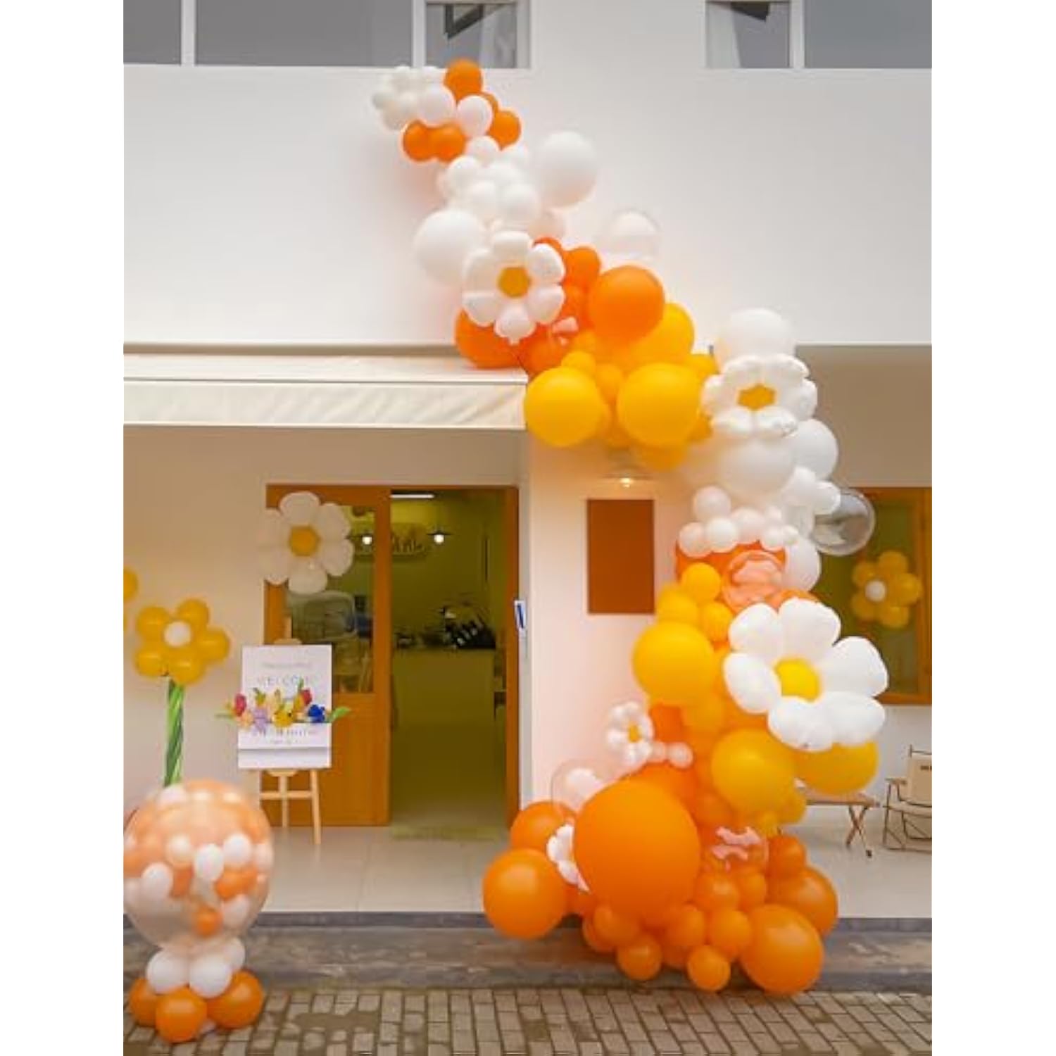 Boho Daisy Balloon Arch Kit: Groovy Party Decor