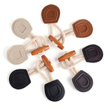 4 Sets Sew-On Toggle With Wooden Horn Button For Coat Jackets Shawl Di