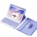 Keyboard Case Mouse For Ipad 9Th 8Th 7Th Generation 10.2 Inch/Ipad Air 3Rd Gen 10.5 Inch/Ipad Pro 10.5 Inch Detachable Cute Color Keyboard Case,Purple