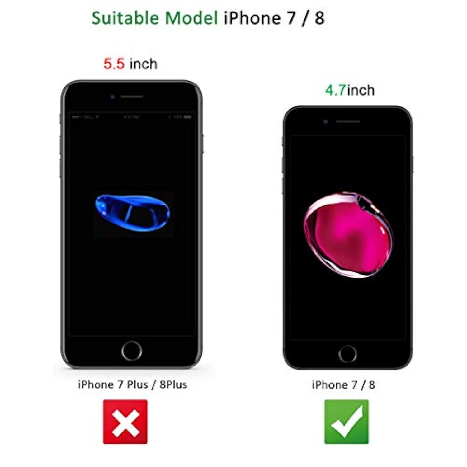 3-Pack iPhone 7/8 4.7 Inch Tempered Glass Screen Protector Bubble Free